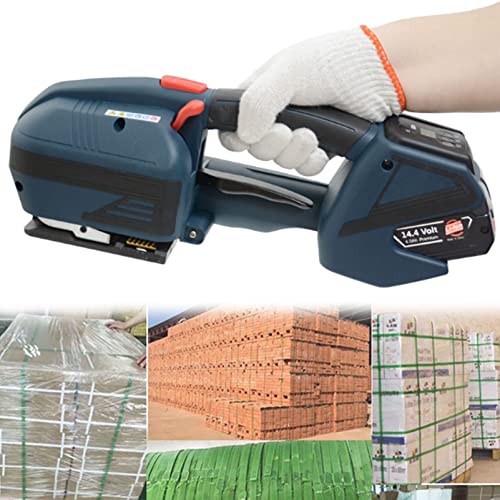 LYDZUSDP Electric Strapping Machine,Automatic Strapping Machine,LED Digital Display Packing Tool Strapping Baler for 13-16mm PET PP Belt for Box Pallet(2Battery)