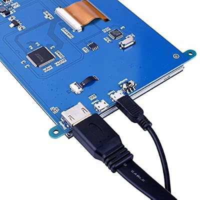 Kuman 7 Inch Capacitive Touch Screen TFT LCD Display HDMI Module 1024x600 for Raspberry Pi 3 2 Model B and RPi 1 B+ A BB Black PC Various Systems SC7B