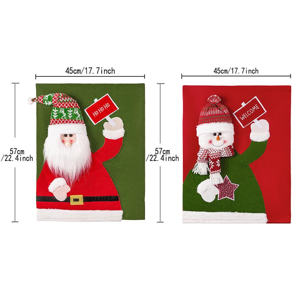 Fundas para Sillas Navideñas, 2/4/6 Piezas Fundas para Sillas de Comedor de Decoración de Navidad, Suave Fundas Protectoras Sillas de Cocina de Navidad (4 Piezas,Xmas)