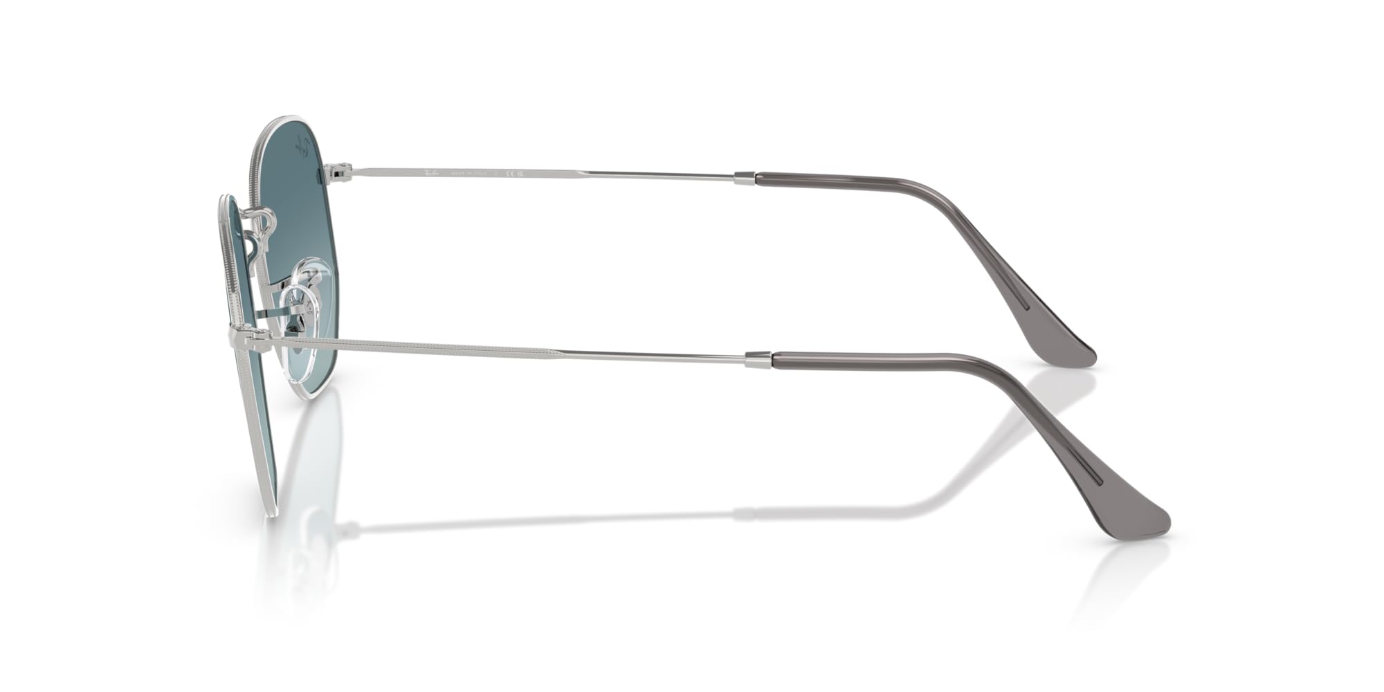 Ray-Ban Rb3548n Hexagonal Flat Lens Hexagonal Sunglasses: Silver/Blue Gradient Grey 51 Millimeters