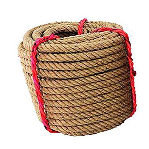 LIZIPYS Einfachseile Bold Jute Seil, Durable Natürliche Jute Seil, verwendet for Tauziehen Seile/Bündelung/DIY Garten-Dekoration (Size : 20MM 1M) Cover