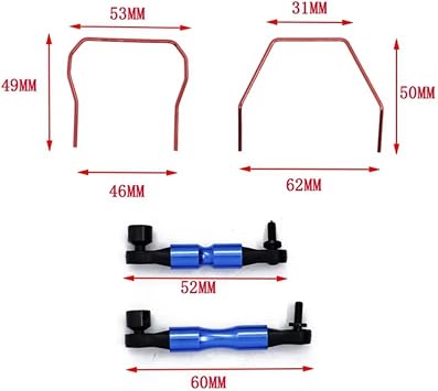 RCアクセサリー Compatible With Traxxas For Slash For Stampede For Rustler For Rally 1/10 RC カーアップグレードパーツ フロントリアスタビライザーキット SLF311 と互換性あり