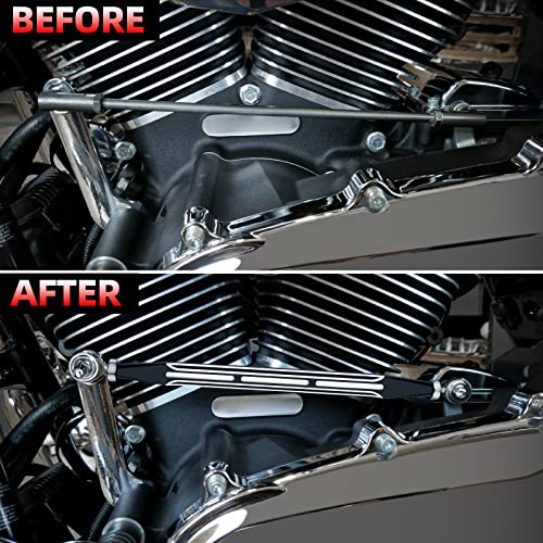 Amazicha Black Gear Shift Linkage Compatible For Harley Touring Electra Glide Street Glide Tour Glides Trikes 1980-Later #TOP6