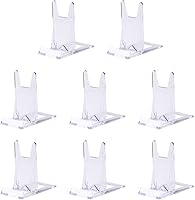 zuylikxy 8 Pack Acrylic Book Display Stands - Clear Holders for Comics, Magazines, DVDs, Art, Wallets & More
