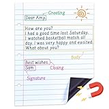 JoyCat Giant Magnetic Dry Erase Notebook Paper, 22" L x 28" H Handwriting Lined White Board for Classroom Must Haves,Whiteboard Accessories for Homeschool Teaching Supplies