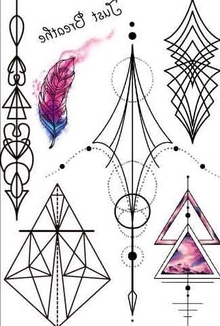 Tatuaggio grafico a molla tatuaggio triangolo tatuaggio temporaneo falso tatuaggio N0.601
