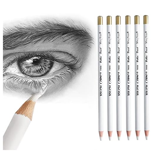 Eraser Pencils Set for Artists, Wooden Sketch Eraser Pen for Charcoal Drawings, Professional Highlight Painting Eraser for Sketching, Revise Erasing Details for Students Limner