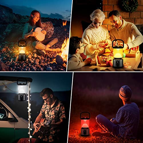 Led Rechargeable Camping Lantern, 10400Mah Power Bank, 1500Lm Aluminum Camping Light , 5 Light Modes, Hanging Camping Tent Lights Flashlight For Power Outage, Hurricane Emergency, Hiking(Gray) #TOP6