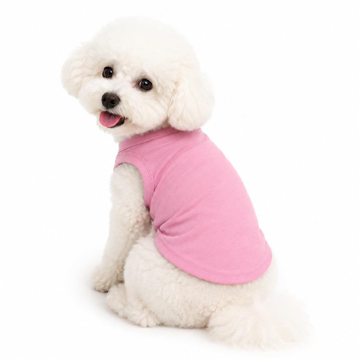 Petitebelle Plain Single Color Puppy Dog Shirt (Pink, XXX-Large)