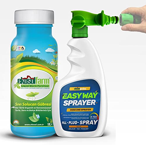 1 L Sıvı Solucan Gübresi ve Hortum Ucu Sprey Aparatı
