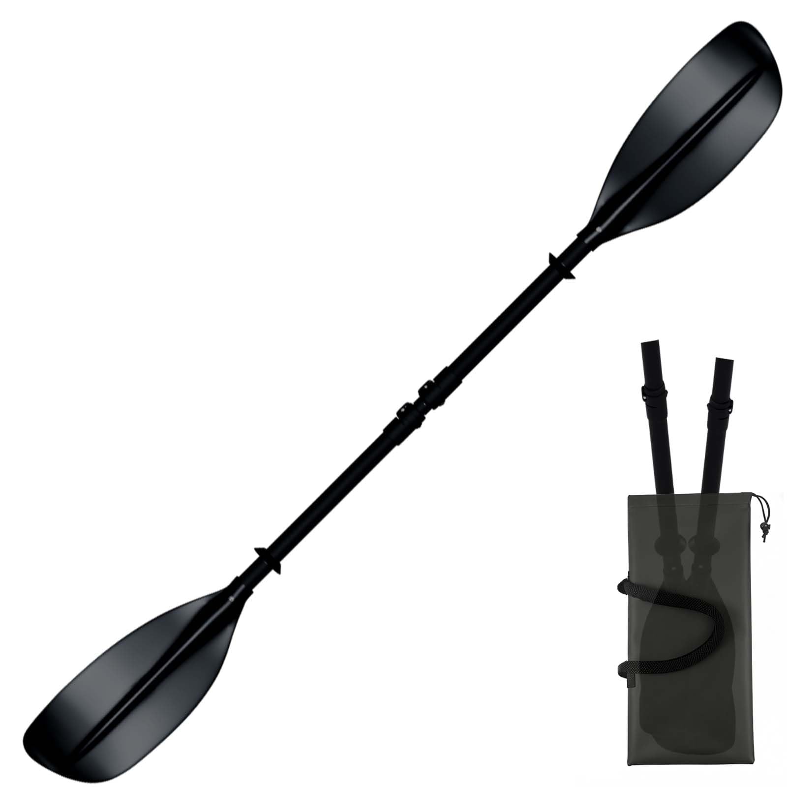 Photo 1 of Rrejudily Kayak Paddles, Adjustable Fishing Kayak Paddle 60-90" Length Comfortable Matte Black Feel Easy to Carry Kayaking Oars Heavy Duty for Canoes Kayaks Small Boats Kayaking Boating Canoeing Oar