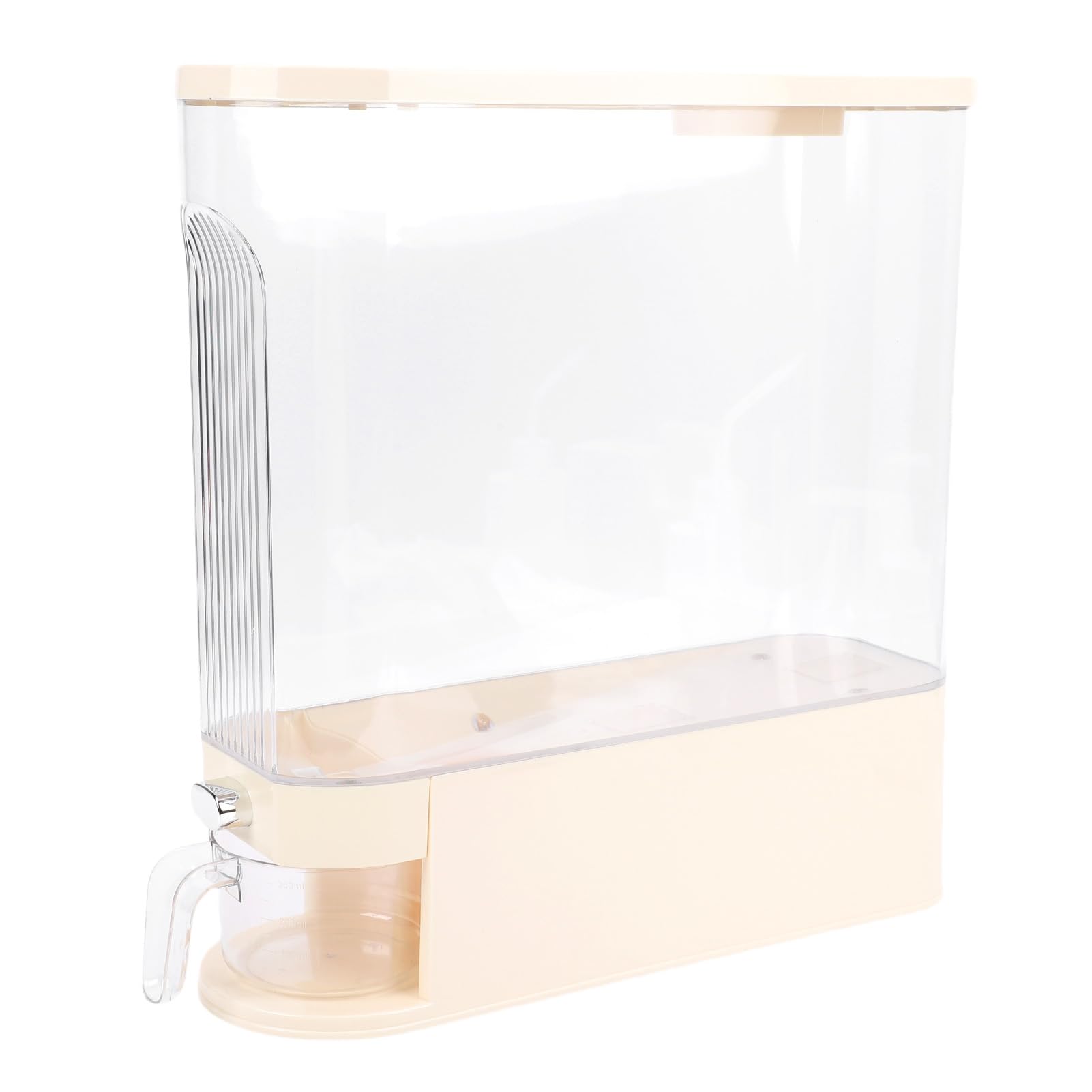 Dispensador de Arroz Delgado, Práctico Contenedor de Granos Sellado para Organización de Cocina, Material PP, Tamaño de 15,2x14,4x4,7 Pulgadas