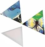 6 Pack Toile vierge artiste, 30cm Panneau de cadres en toile, Triangle Art Board pour peinture à l'huile acrylique