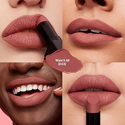 Revlon Lipstick, ColorStay Suede Ink, Built-in Primer, Infused with Vitamin E, Waterproof, Smudge-proof, Matte Color, 003 Want It All, 0.09 oz
