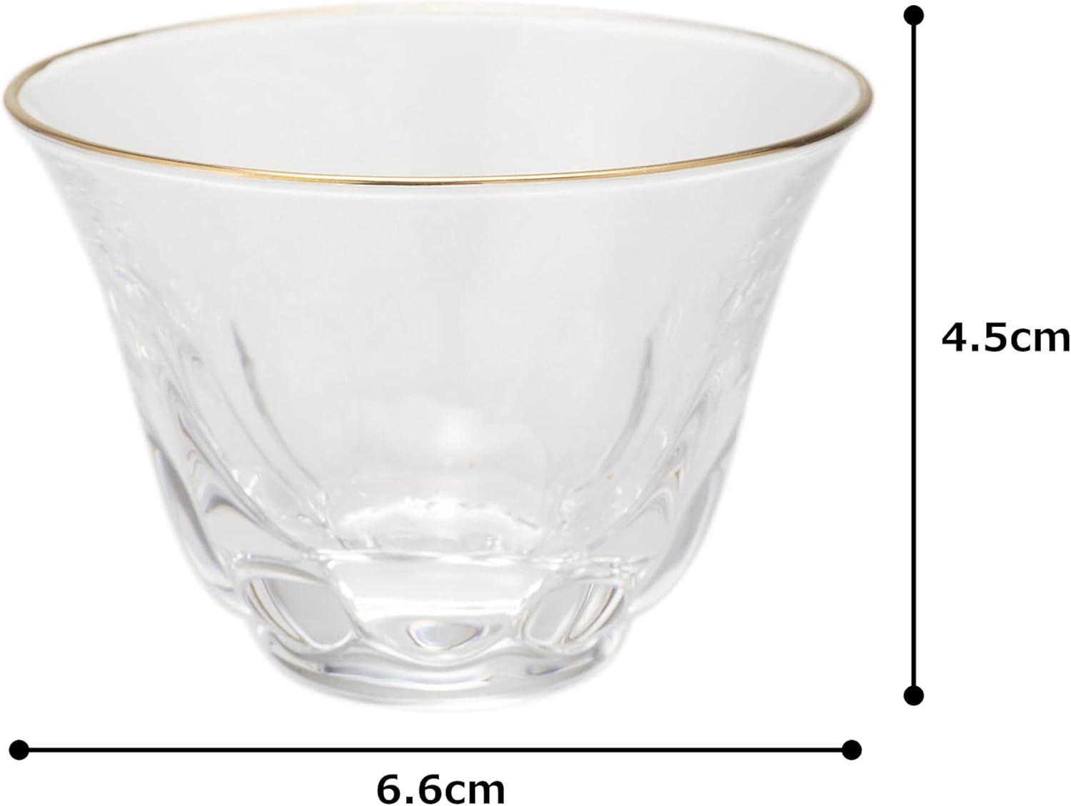 Mizusaki Glass Sake Cup Metal Base Approx. 1.9 fl oz (55 ml), Made in Japan MKG-428123