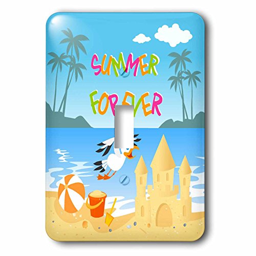 Interruptor individual Forever Summer con diseño de playa tropical y palmeras 2