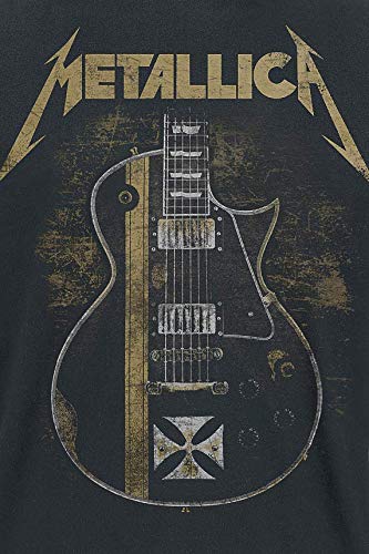 Générique Metallica Hetfield Iron Cross Guitar Homme T-Shirt Manches Courtes Noir Regular/Coupe Standard - Les Beatles, Paul McCartney, John Lennon, RIngo Starr, George Harrison Générique Metallica Hetfield Iron Cross Guitar Homme T-Shirt Manches Courtes Noir Regular/Coupe Standard – Image 4