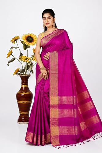 INDIA SILK PWCS LTD gold bhagalpuri silk saree in organza silk – image 2