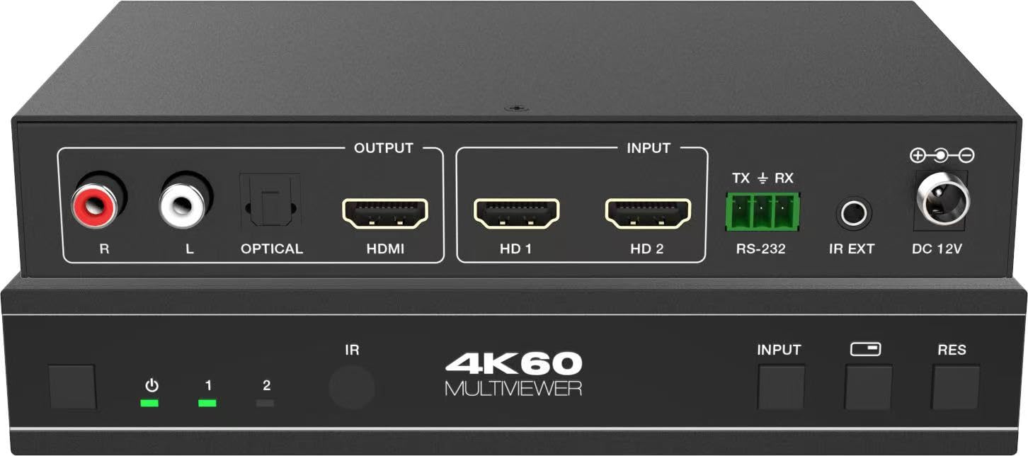 Amazon | DAIAD HDMIマルチビューワー 2入力1出力 4K60Hz 最大2画面