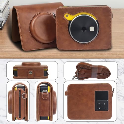 Funda C300R para cámara Kodak Mini Shot 3 de cuero PU vintage miniatura 3
