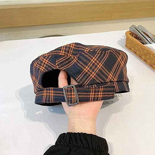 Gang Ll ベレー帽 至高 Foux Beret Hat Summer Romet Orange One Size Yout縞模様のデザイナー画家カスケート八角形ベイカー少年レトロな韓国のイギリス風新しいファッション Color