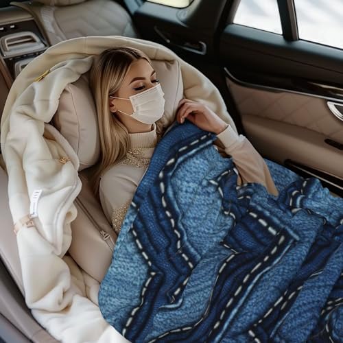 Couverture chaude en peluche bleu dégradé : le cadeau idéal pour tous - 8
