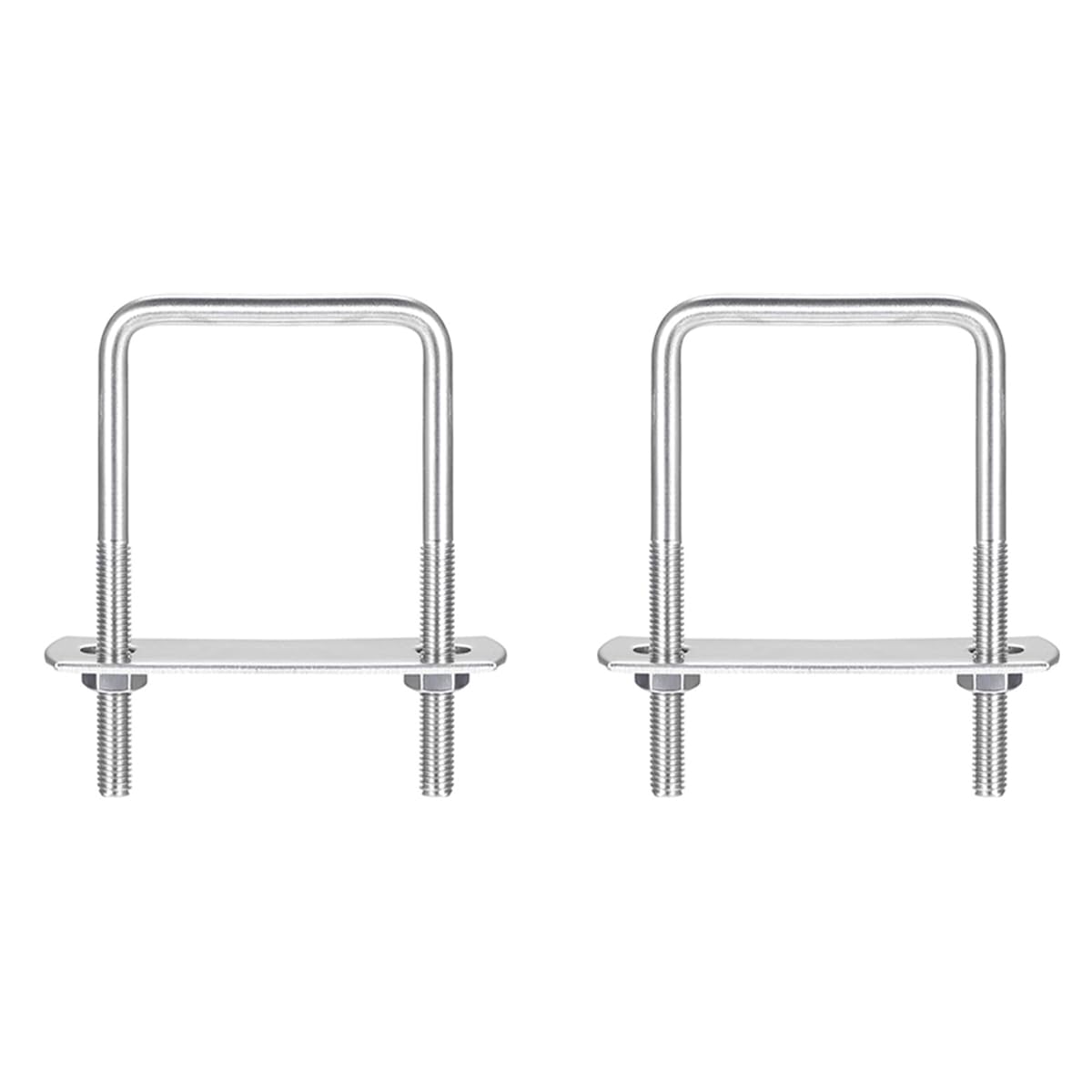 2PCS U-Bolts 304 Stainless Steel U Bolt Brackets for Boat Trailer -M6