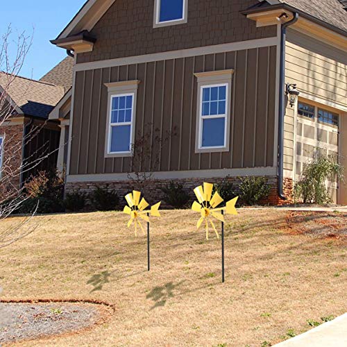 Hemoton Cata-Ventos de Jardim Cata-Ventos de Gramado Moinho de Vento de Metal Cata-Vento para Festa