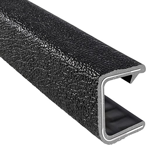 Trim-Lok Edge Trim – Fits 3/4" Edge, 7/8" Leg Length, 25' Length, Black, Pebble Texture – Flexible PVC Edge Protector for Sharp/Rough Surfaces, Easy to Install