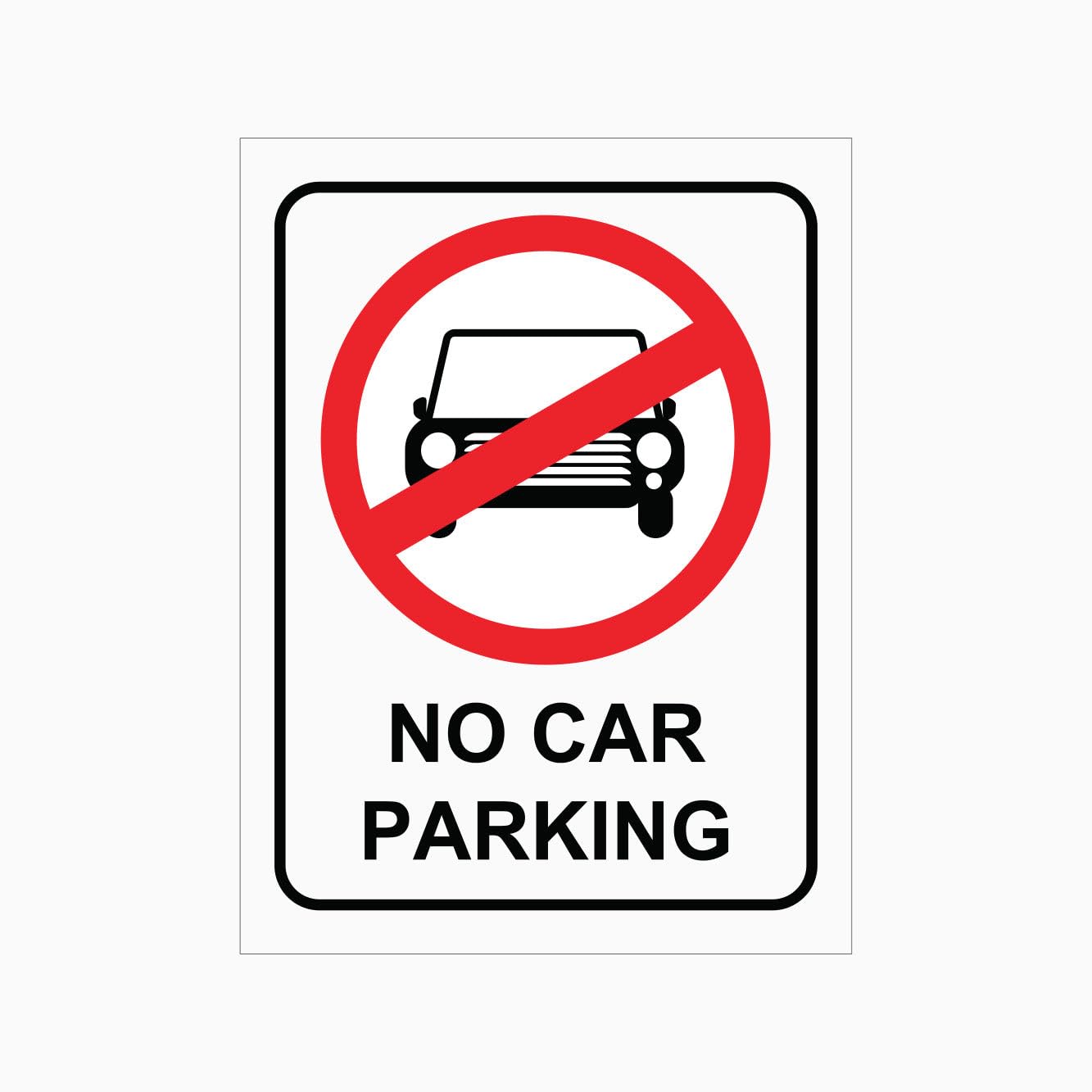 NO CAR PARKING Sign, 12x8 Metal Tin Sign, No car parking permitted.