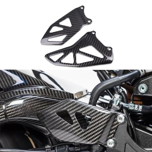 NT 100% Real 3K Carbon Fiber Heel Plates Guard Fit for Suzuki 2017-2026 GSXR 1000 Glossy Twill Weave 2018 2019 2020 2021 2022 2023 2024 2025 nt01