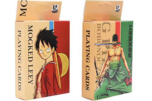 Playing Cards One Piece Juego de Cartas Junior Cartas de Póquer Juego de Cartas para Amantes de la...
