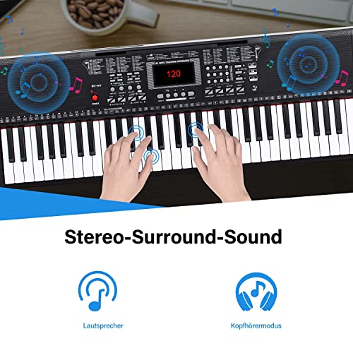 Clavier de Piano 61, Clavier de Piano Portable Avec Pupitre, Microphone, Clavier électronique de Piano Numérique de Musique d’alimentation Pour Enfants/Adulte - Les Beatles, Paul McCartney, John Lennon, RIngo Starr, George Harrison Clavier de Piano 61, Clavier de Piano Portable Avec Pupitre, Microphone, Clavier électronique de Piano Numérique de Musique d'alimentation Pour Enfants/Adulte – Image 4