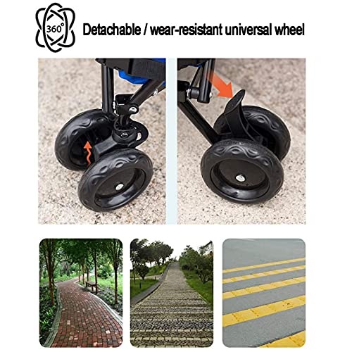 Einkaufswagen, robuster Marktwagen, Einkaufstrolley, Bollerwagen mit 8 Rollen, wasserabweisender Transportwagen mit… – Bild 5