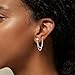 Freekiss Silver Chain Studs Earrings for Women Trendy: Hypoallergenic Double Piercing Earrings 925 Sterling Silver Plated Dangle Earrings Dainty Small Dangle Earring Set Womens Jewelry Gifts