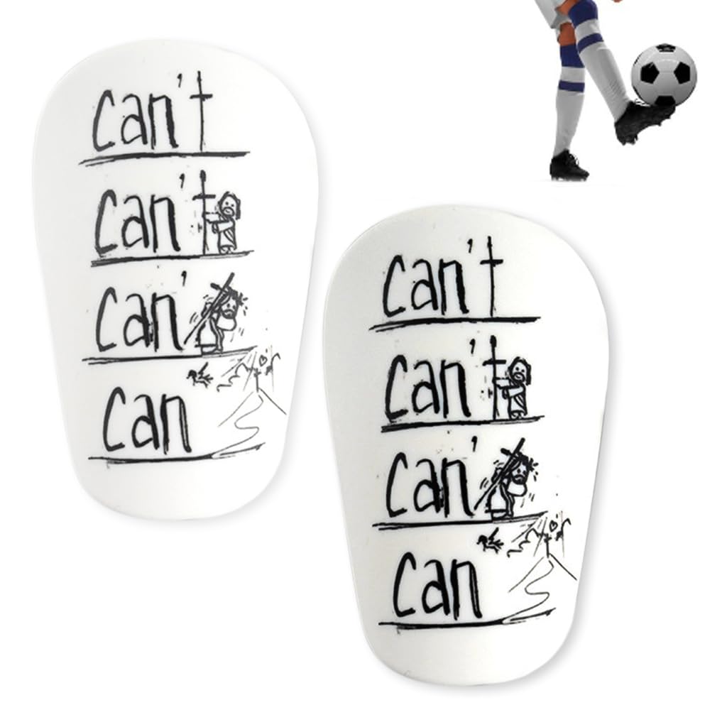 Proberos® Mini Shin Guards Inspiring Shin Guard Lightweight Anti-Impact Shin Guard Plastic EVA Cushioning Shin Guards Football Player Sport Shin Guards, 10x6cm