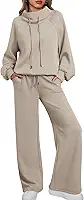 Conjunto de moletom feminino de 2 peças, conjunto de moletom feminino com cordão de outono 2025, moletom de perna larga
