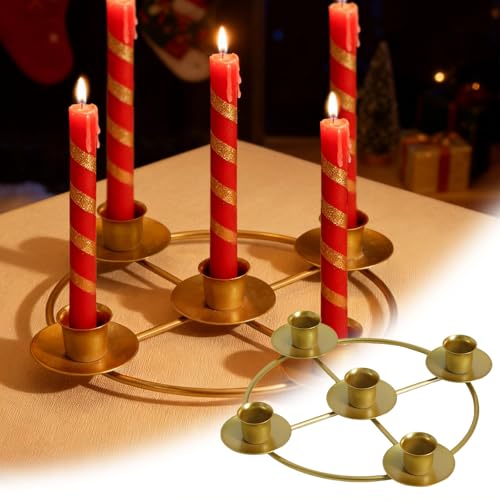 Kerzenheizhalter Adventskranz-Kerzenhalter, rund, Adventskerzenhalter...