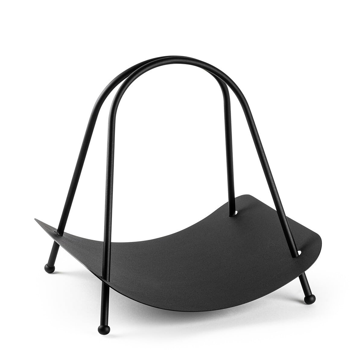 Calicosy Range bûches Design en métal Noir H50 cm