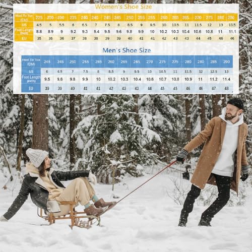 Womens Mens Waterproof Platform Snow Ankle Boots with Hook Loop Unisex Warm Fur Lined Comfortable Non Slip Thick Soles Winter Booties Outdoor Casual Snow Proof Walking Shoes2