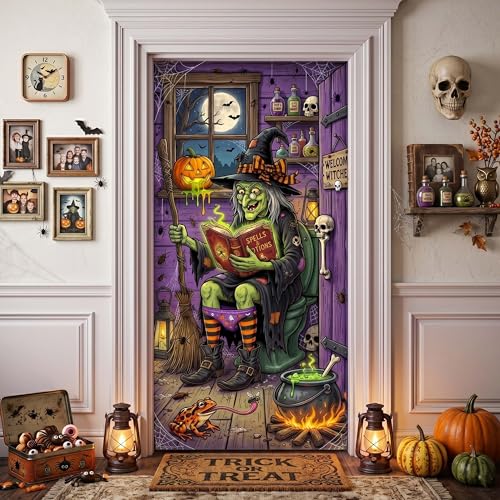 Jenlion Giant Halloween Door Cover 71x35 Inch