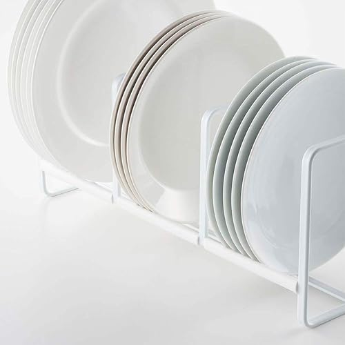 Miniatura 3 de Yamazaki 3147 Home Tower - Organizador de platos, estante de almacenamiento ancho para armarios de cocina, blanco, pequeño