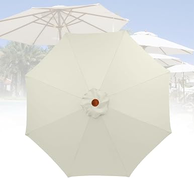 Replacement Umbrella Fabric, Parasol Cover, Anti-UV Canopy,Replacement Parasol Canopy Waterproof, Parasol Replacement Canopy Cover Patio Umbrella Cloth (3M)