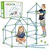 51qw1noo59l - SpringFlower Fort Building Kit for Kids,STEM Construction Toys, Educational Gift for 3 4 5 6 7 8 9 10 11 12 Years Old Boys and Girls,Ultimate Creative Set for Indoor & Outdoors Activity,140 Pcs,Green