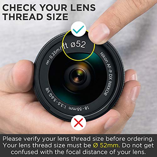 Altura Photo QZ0016 52Mm 0.43X Professional Hd Wide Angle Lens (W/Macro Portion) For Nikon D7100 D7000 D5500 D5300 D5200 D5100 D3300 D3200 D3100 D3000 Dslr Cameras thumb #2