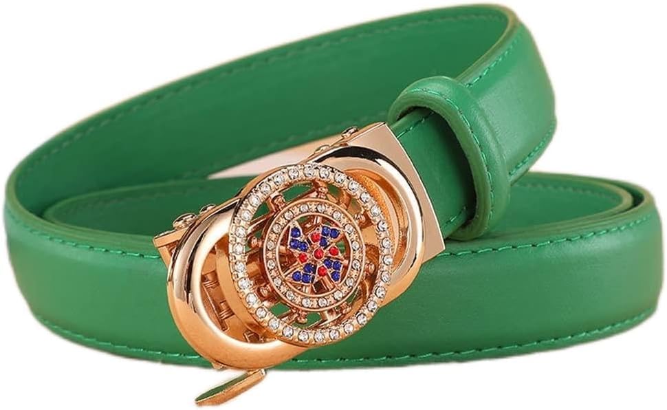 New Time To Run Women's Belt Leather Automatic Buckle Fashion Trend