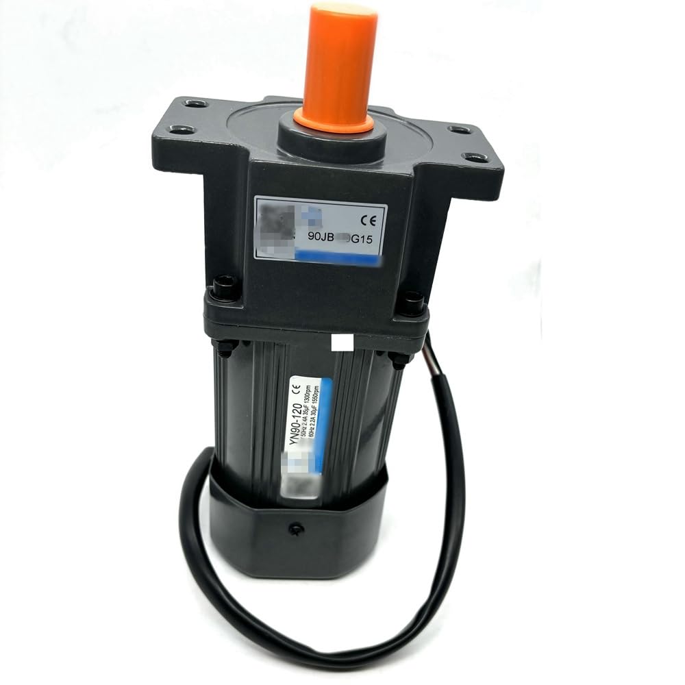 VTV YN90-120 220V AC Gear Motor 120 Watt 5 Wires Adjustable Speed Electric Industrial Motor with 120 Watt Speed Controller (Reduction Ratio 1:250)