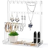 Jewelry Stand Holder Jewelry Tree 4-Tier Necklace Earring Bracelet Ring Watches Hanging Organizer...