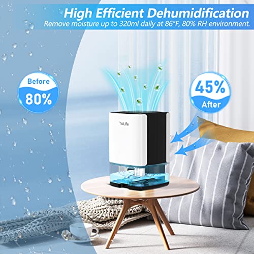 Dehumidifiers For Home, Dehumidifiers, 30 Oz Dehumidifier With Auto Shut Off, 7 Color Led Lights, (300 Sq. Ft) Portable Small Dehumidifiers For Bedroom, Bathroom, Rv, Closet #TOP3