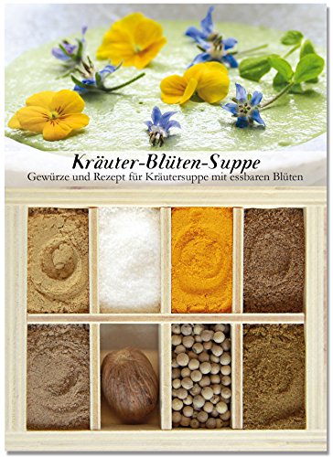 Kräuter-Blüten-Suppe – 8 Gewürze für Kräutersuppe mit essbaren Blüten (61g) – in einem...